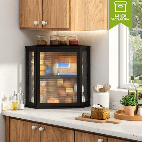 BMOSU box with magnetic door keeps contents tidy on the counter