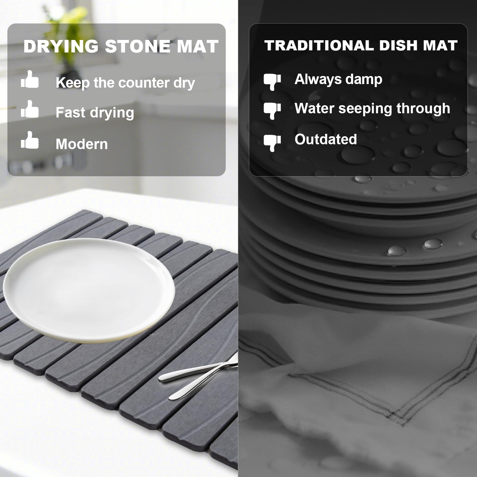 Bmrewax foldable stone drying mat folded for compact storage.