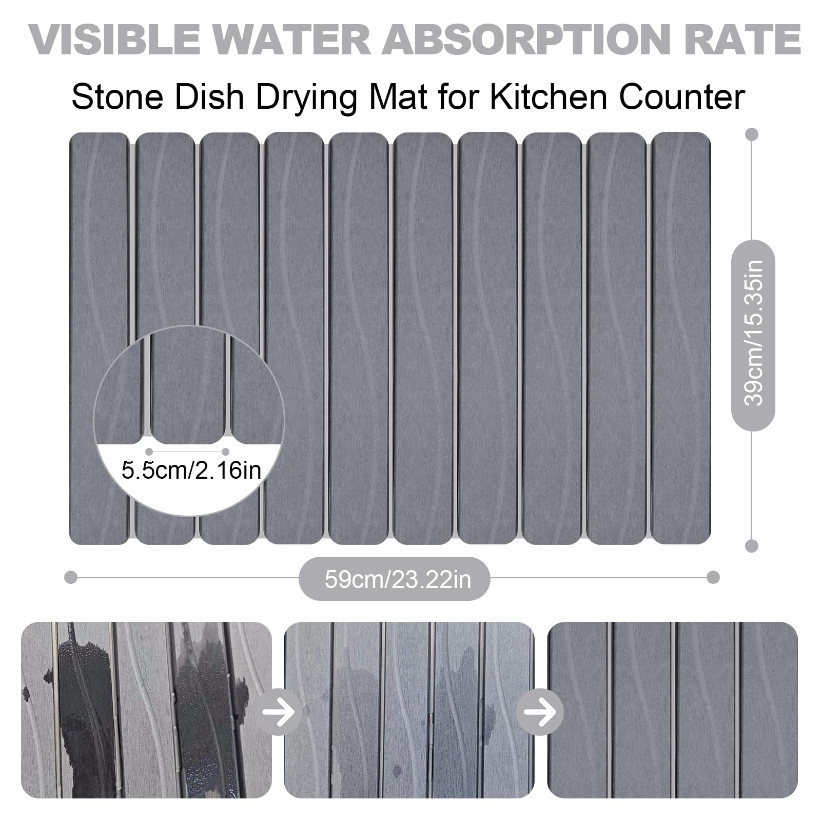 Bmrewax stone drying mat highlights quick-dry porous structure.