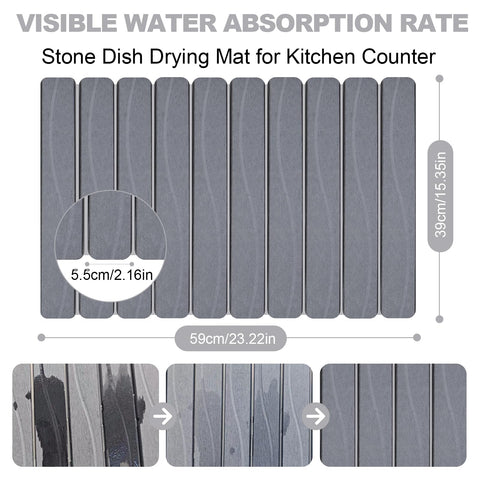 Bmrewax stone drying mat highlights quick-dry porous structure.