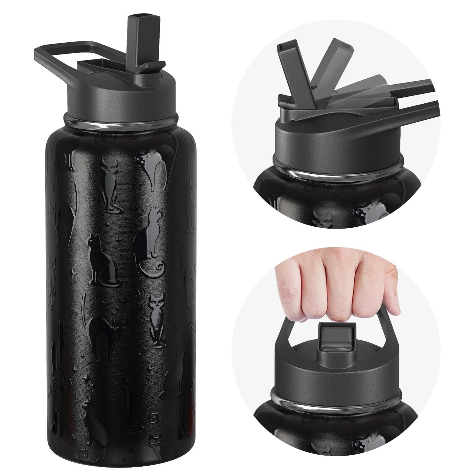 bmxbsk insulated stainless steel tumbler featuring a flip lid and insulation layer.