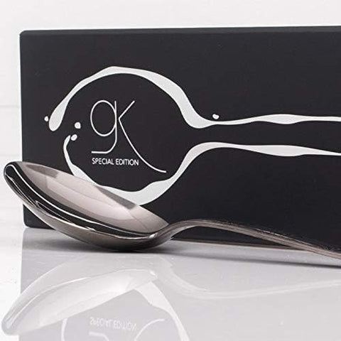 BNAZIND Kunz spoon shown with Damascus pattern and metal finish highlight.