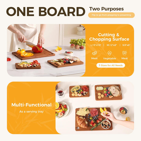 BNBUN board with deep juice groove to contain liquids while chopping