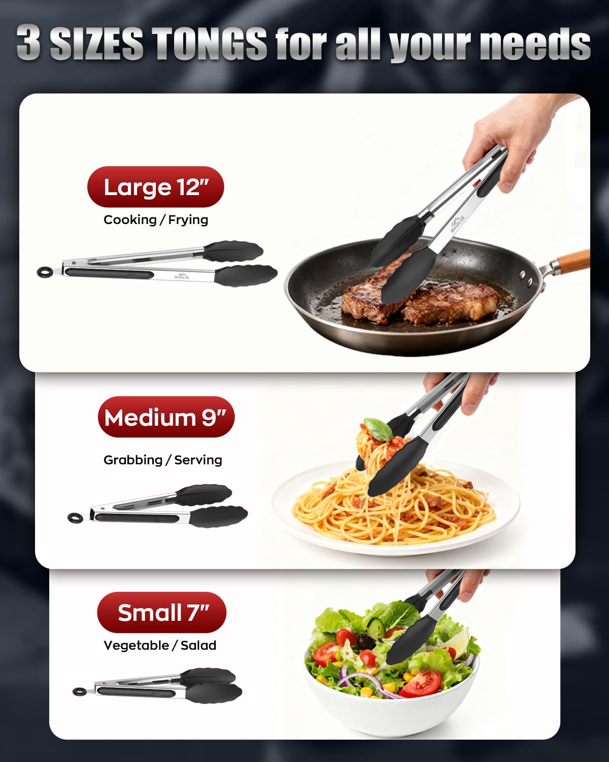 Bnlcd 3-piece set provides versatile options for grilling, roasting, and salads.