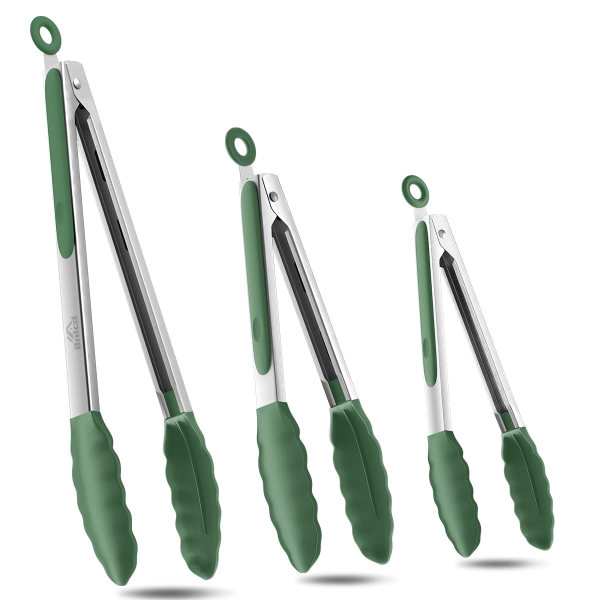 Bnlcd 7-inch turquoise heat-resistant tongs for precise grilling and serving