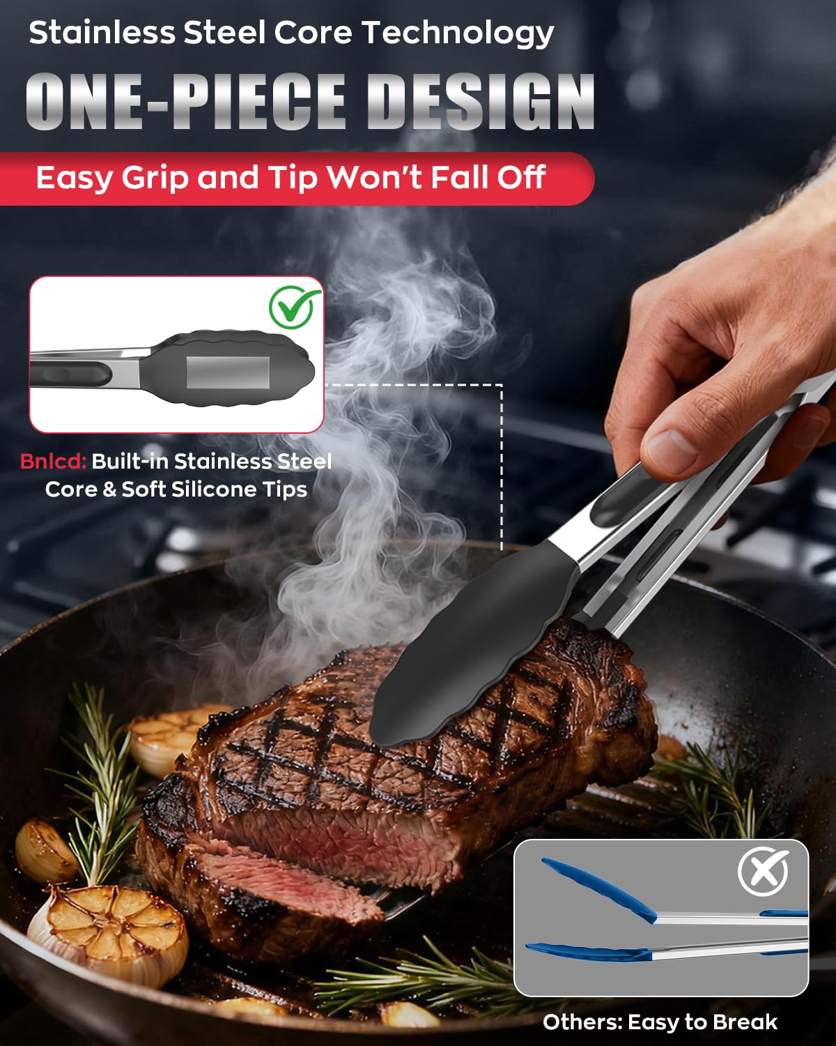 Bnlcd non-slip ergonomic handles reduce fatigue during extended use.