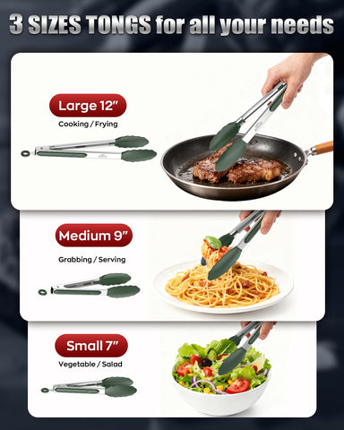 Bnlcd turquoise tongs ideal for indoor and outdoor cooking