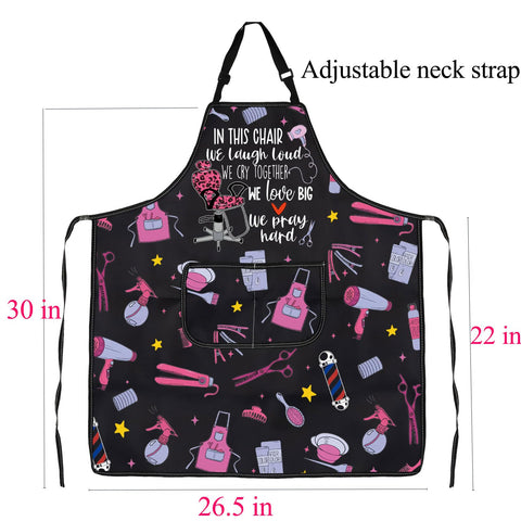 BNQL Hair Stylist Apron Adjustable Size ensures a comfortable fit for most body types.