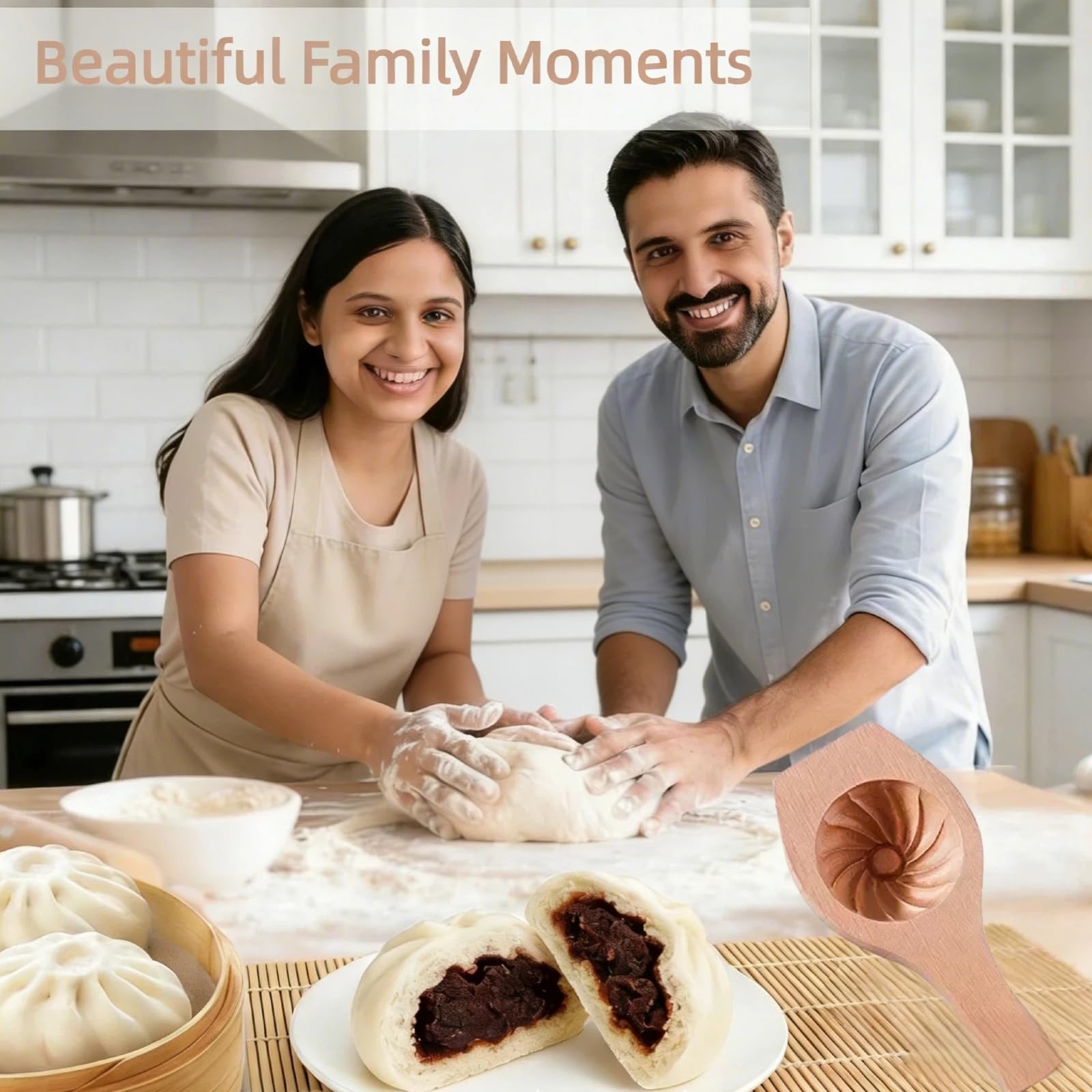Bnrkmeb dumpling press multiuse for mooncakes and buns.