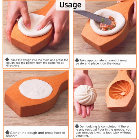 Bnrkmeb wooden steam bun mold cleanup is simple after cooking.