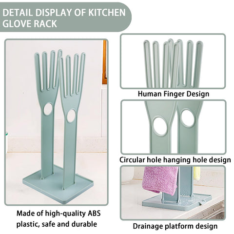 Bntyok glove holder assembly steps image indicates quick, glue-free setup