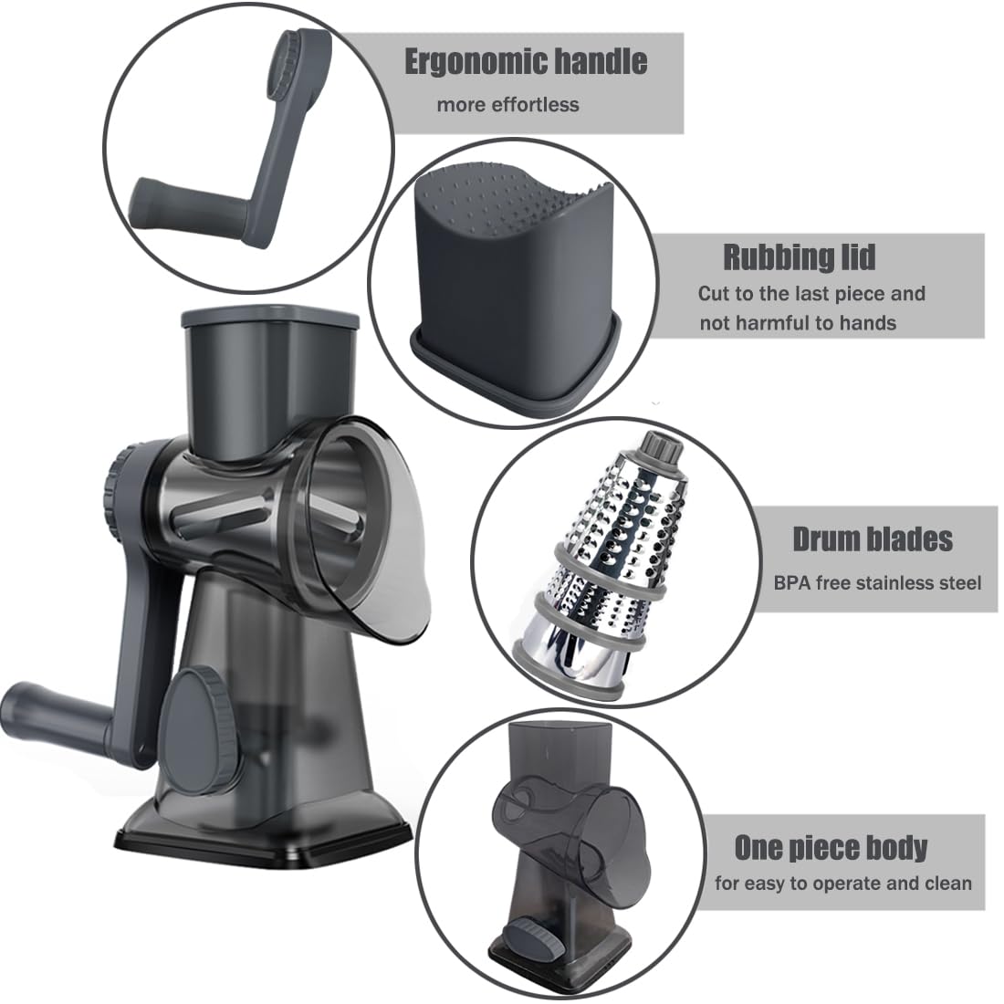 BNUNWISH ergonomic crank-action design speeds up prep.