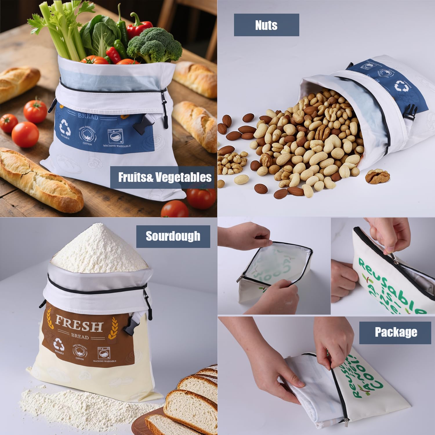 BNUNWISH easy-care bag is machine washable and freezer-safe.