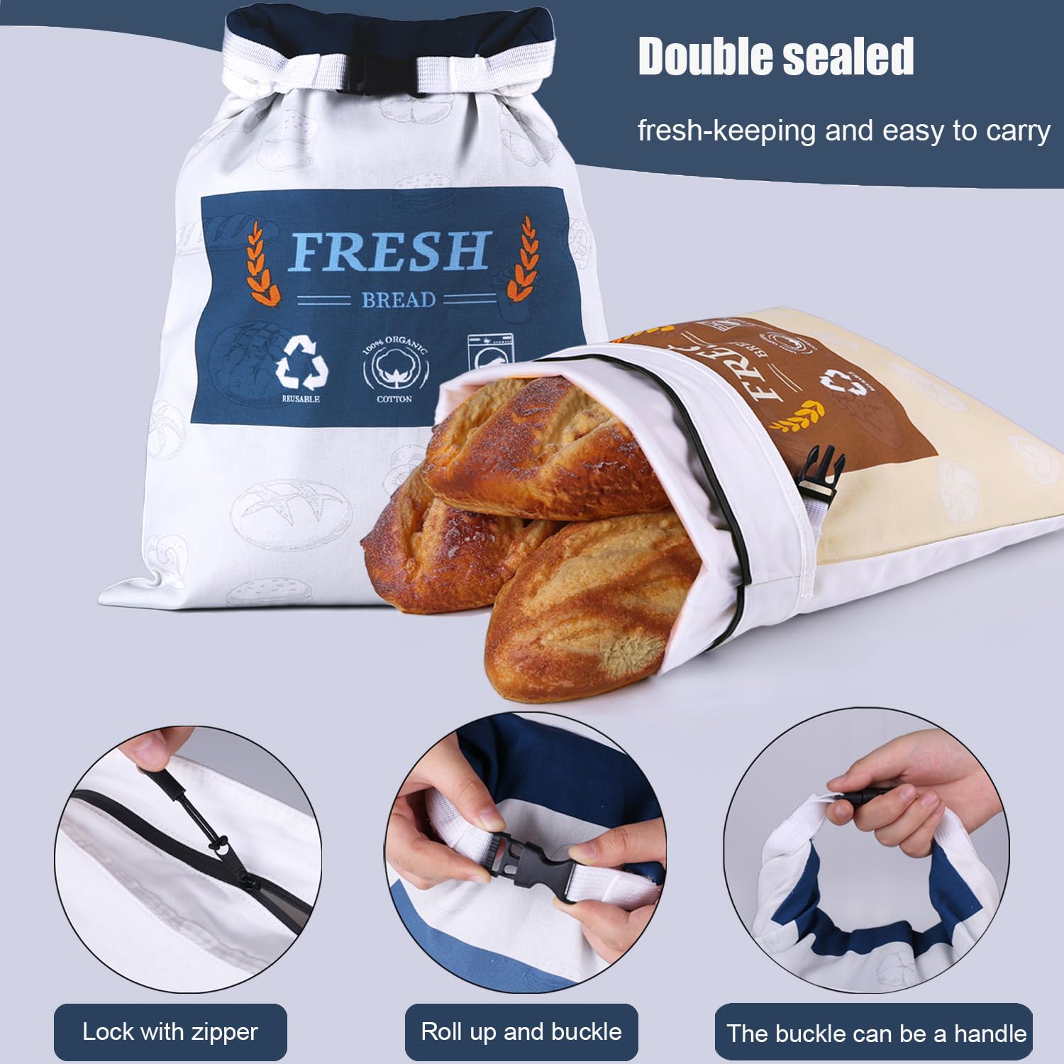 BNUNWISH food-grade TPU inner lining for safe bread storage.