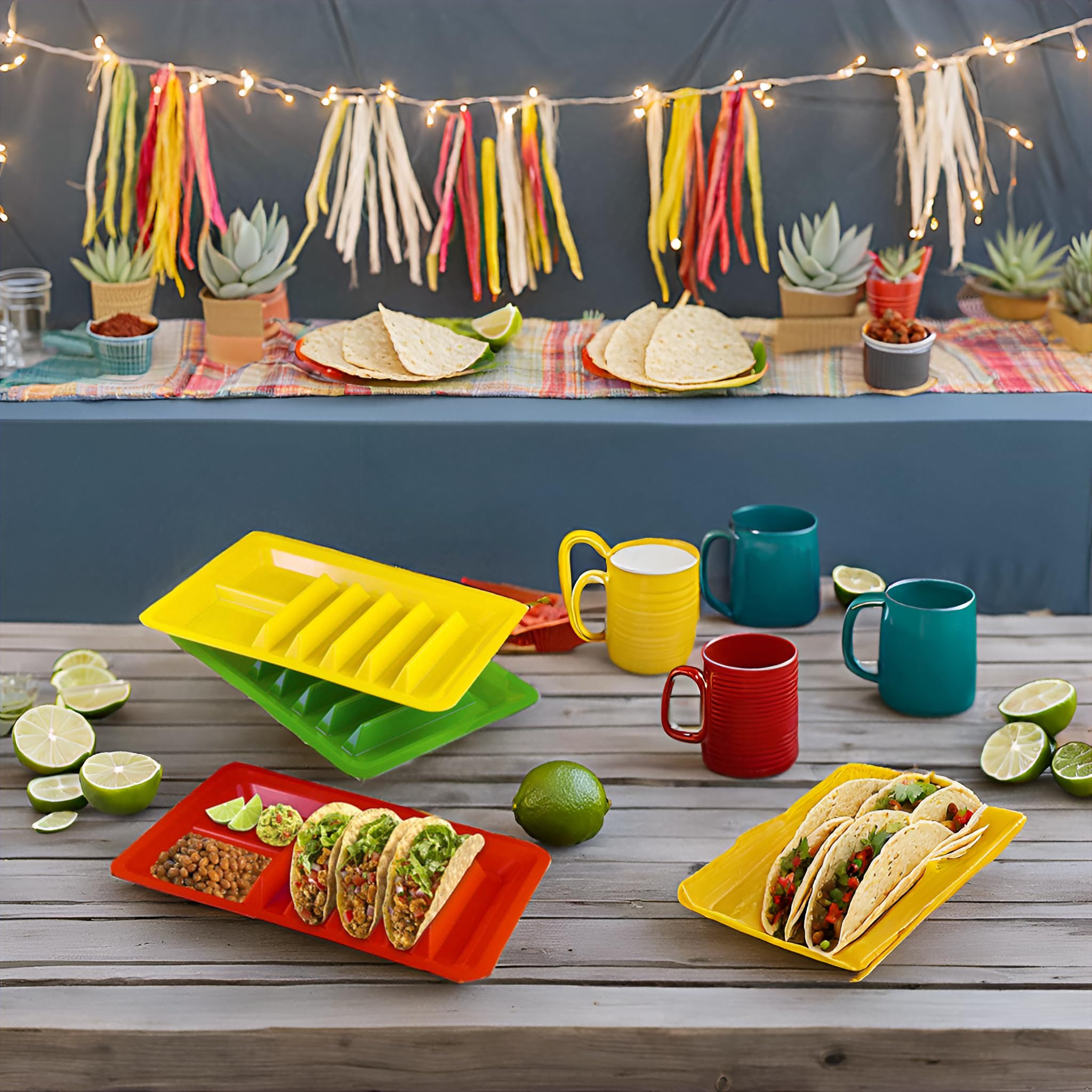 BNYD party-ready taco plates make gatherings visually appealing and mess-reducing