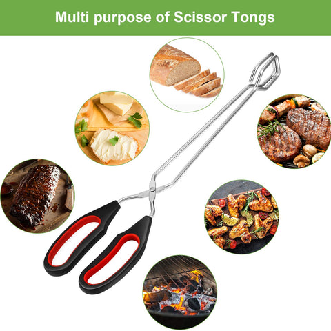 Boao 3-pack stainless steel tongs 11-inch for versatile cooking tasks