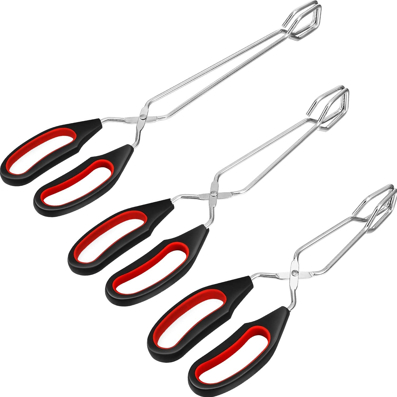 Boao 3-pack stainless steel tongs 9-inch for precise flipping and grilling