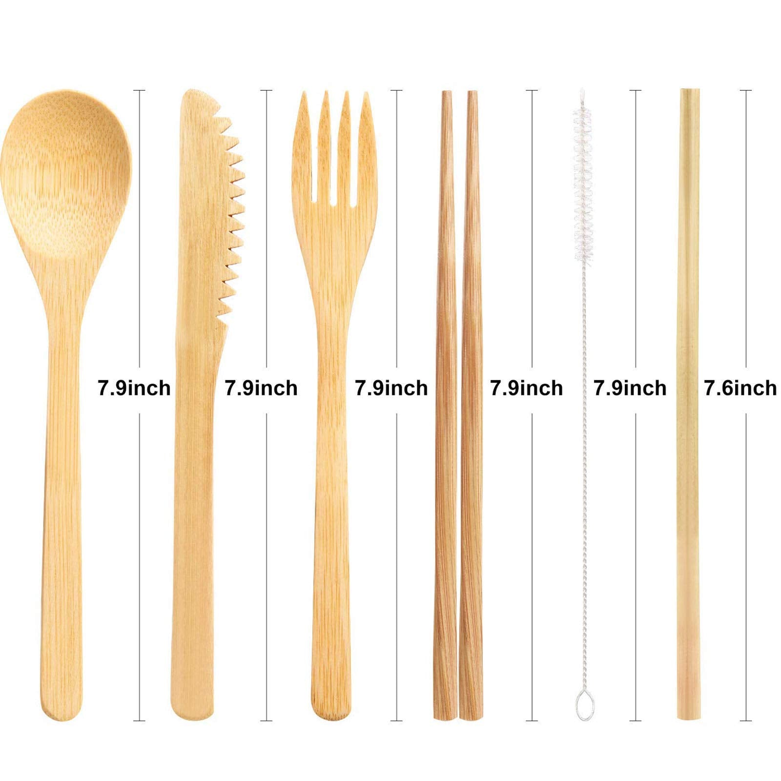 Boao bamboo utensils fork for reusable, sturdy meals on the go.
