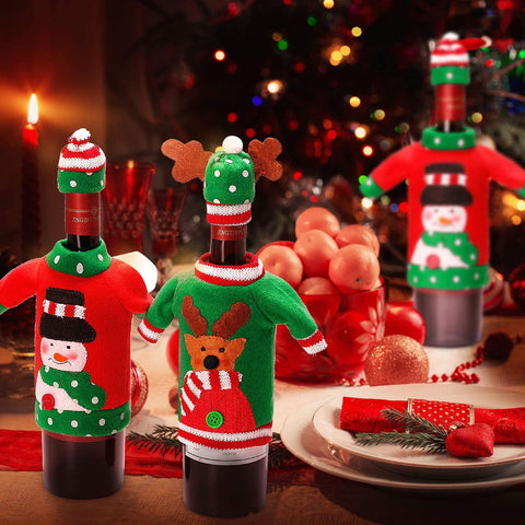 Boao snowman bottle cover adds playful holiday ambiance to bottles.