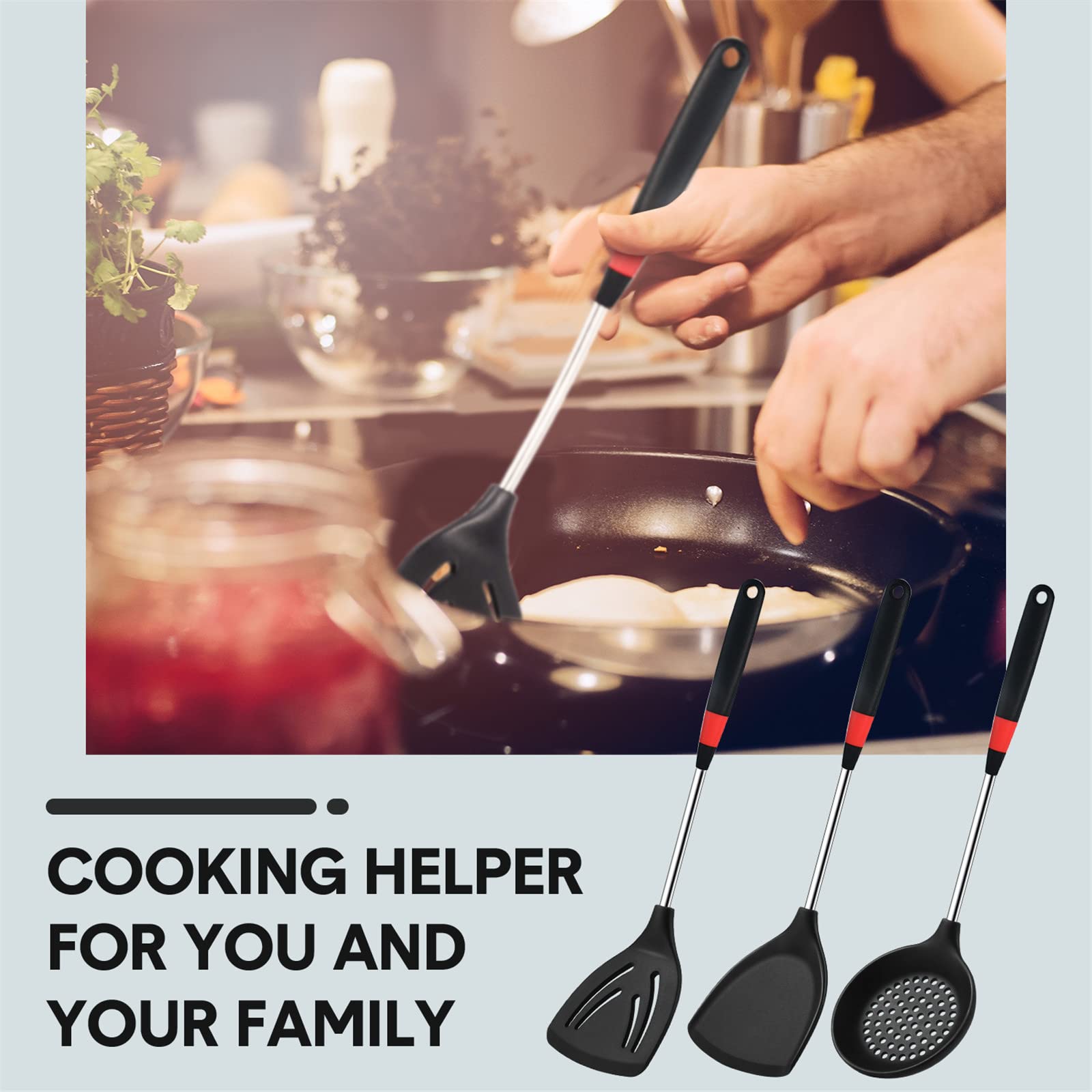Boao heat-resistant spatula set ideal for high-temperature cooking