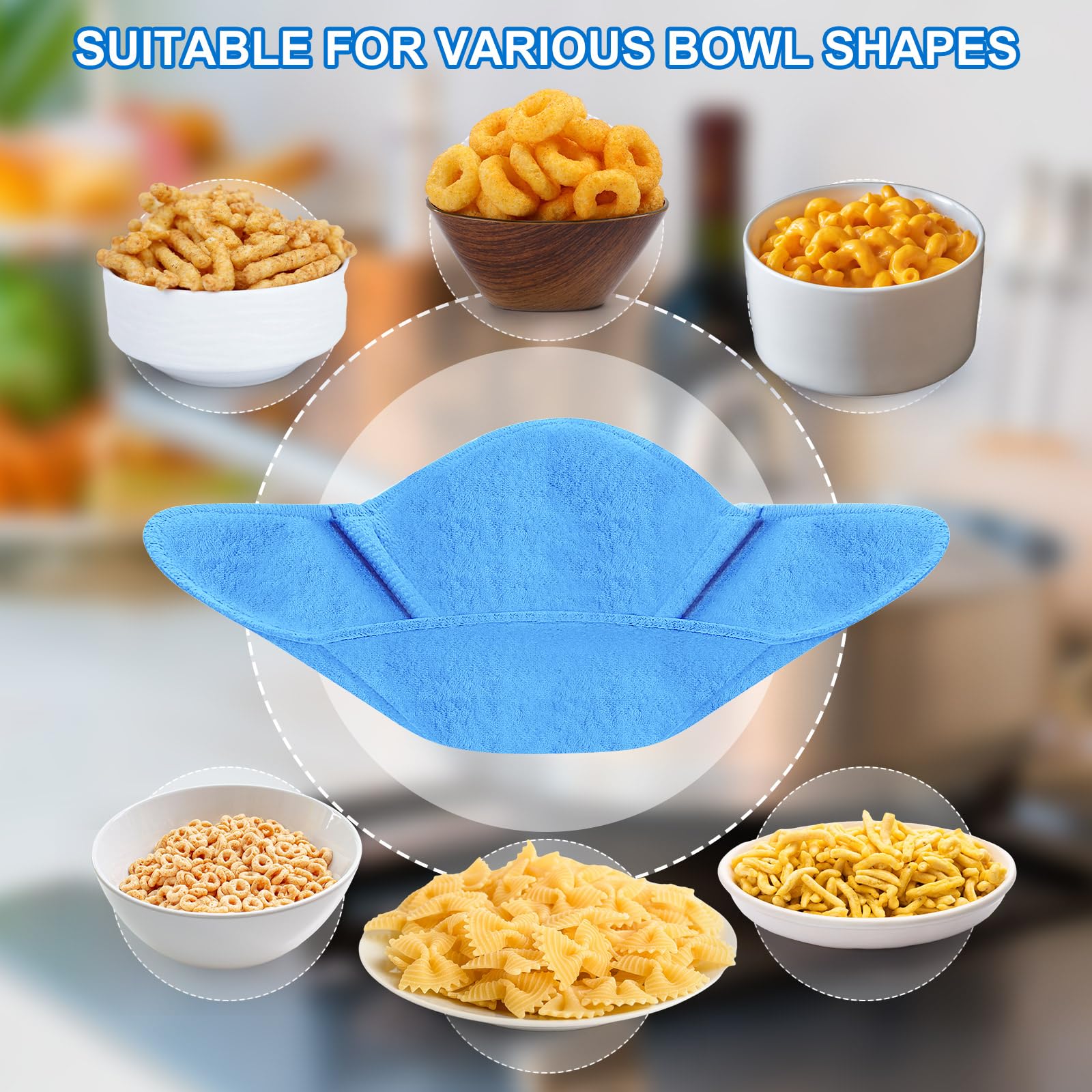 Boao four-corner grip makes lifting hot bowls easier.