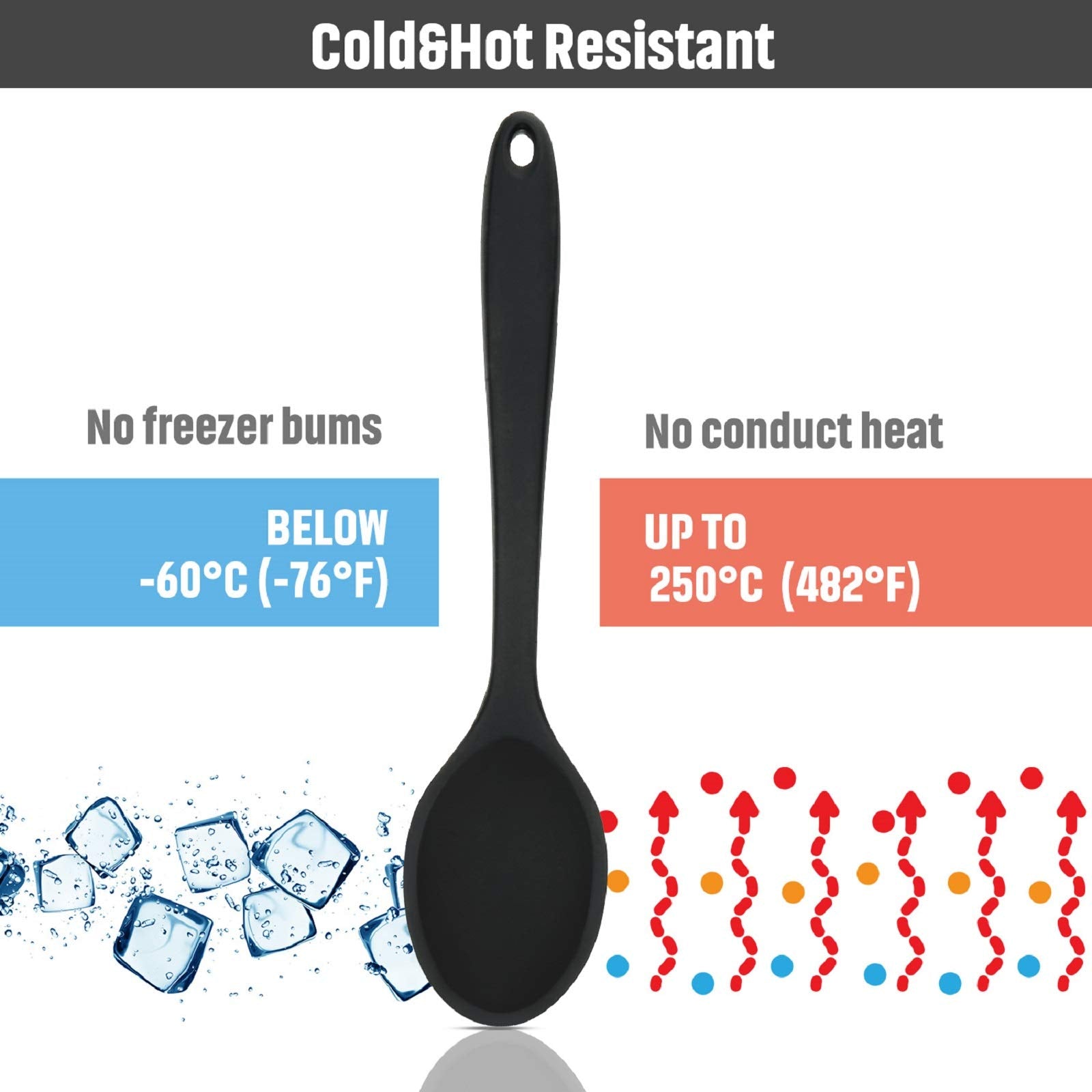 Boao heat-resistant silicone spoons withstand high temperatures.
