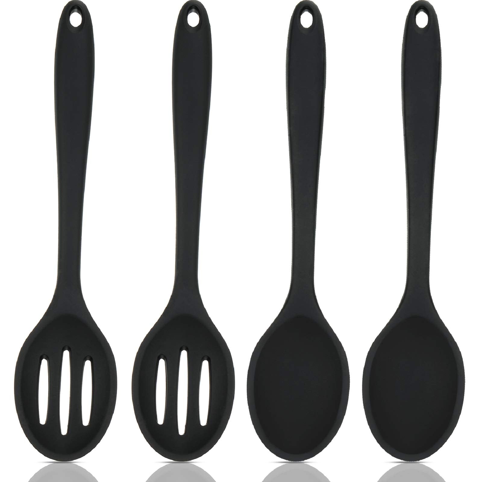 Boao silicone serving spoons ideal for large portions on nonstick cookware.