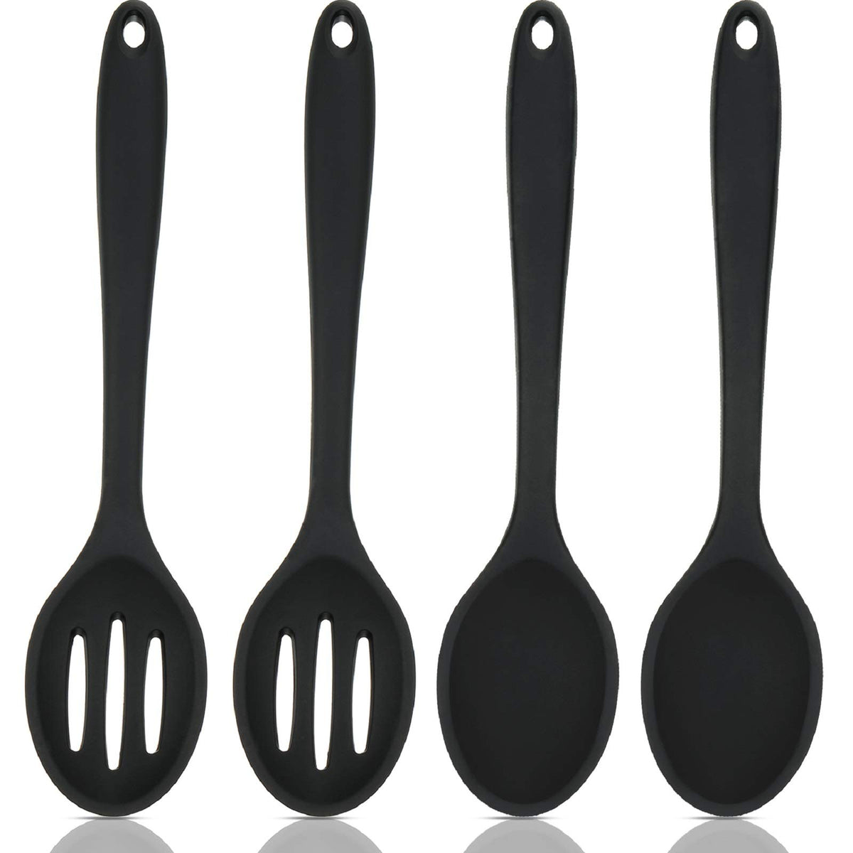 Boao silicone serving spoons ideal for large portions on nonstick cookware.