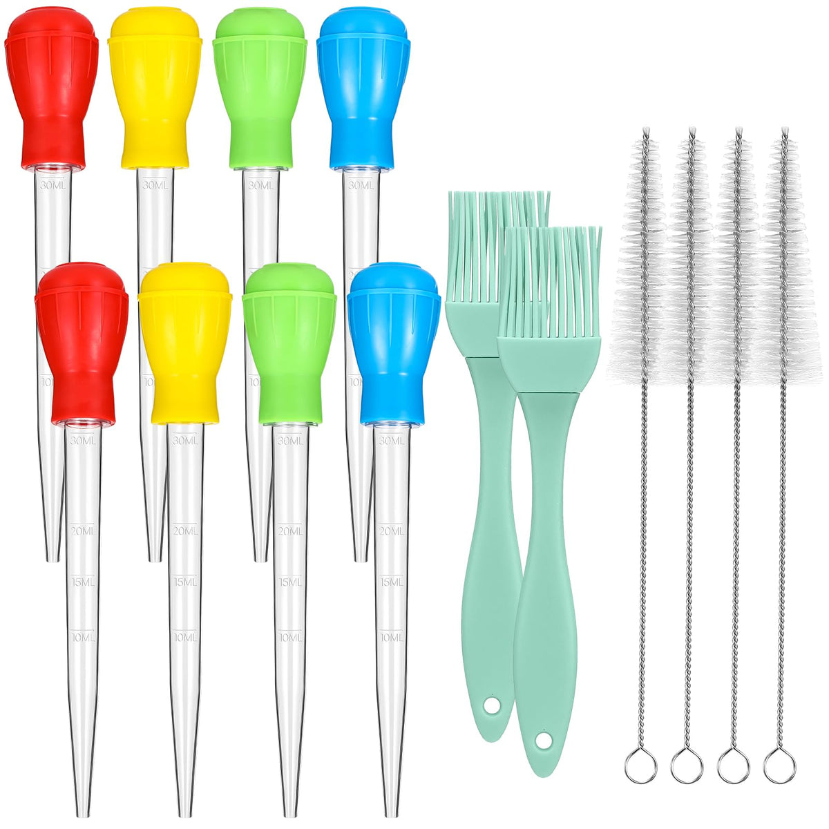 Boao turkey baster blue 11 inch for precise juices and even basting