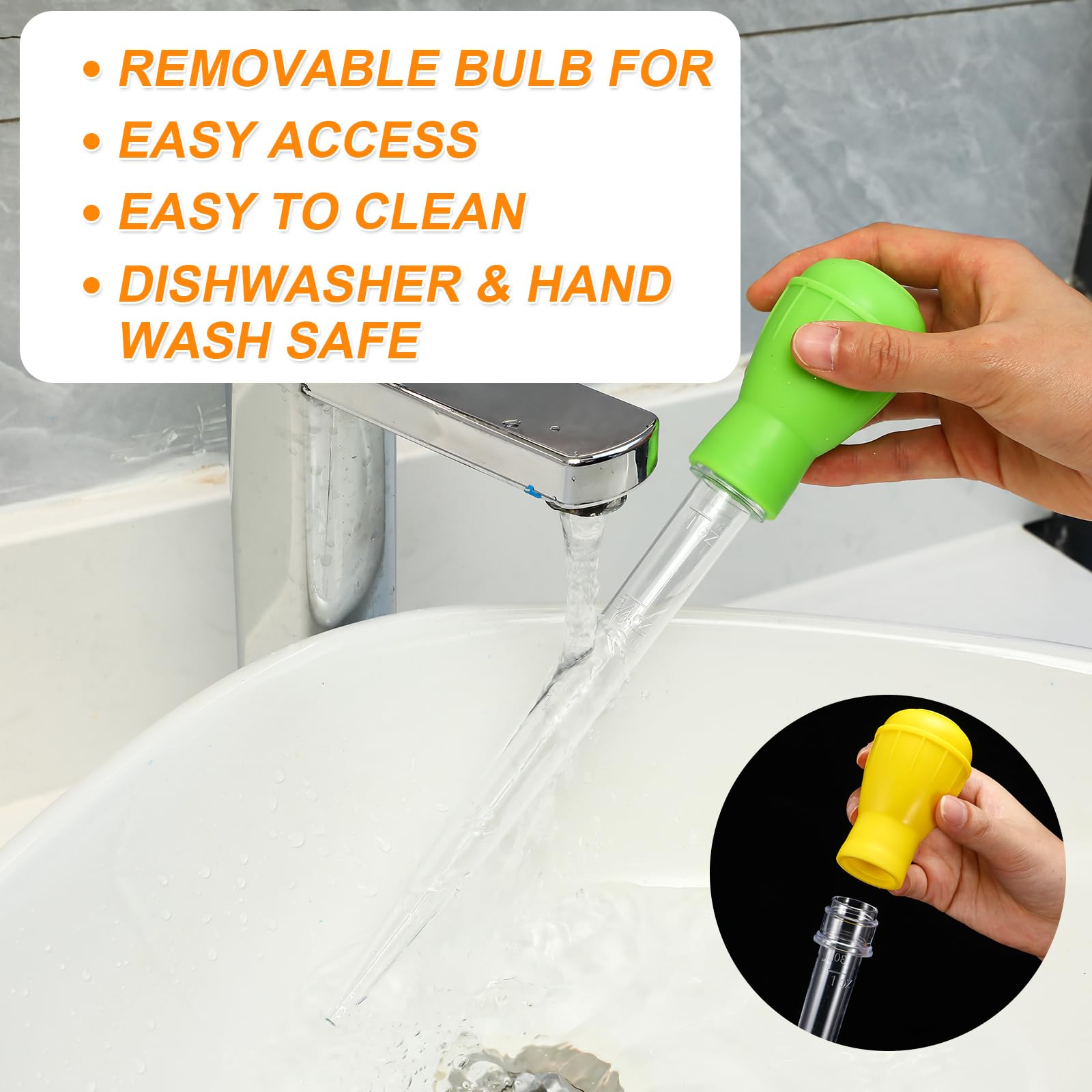 Boao turkey baster green 11 inch helps collect pan juices cleanly