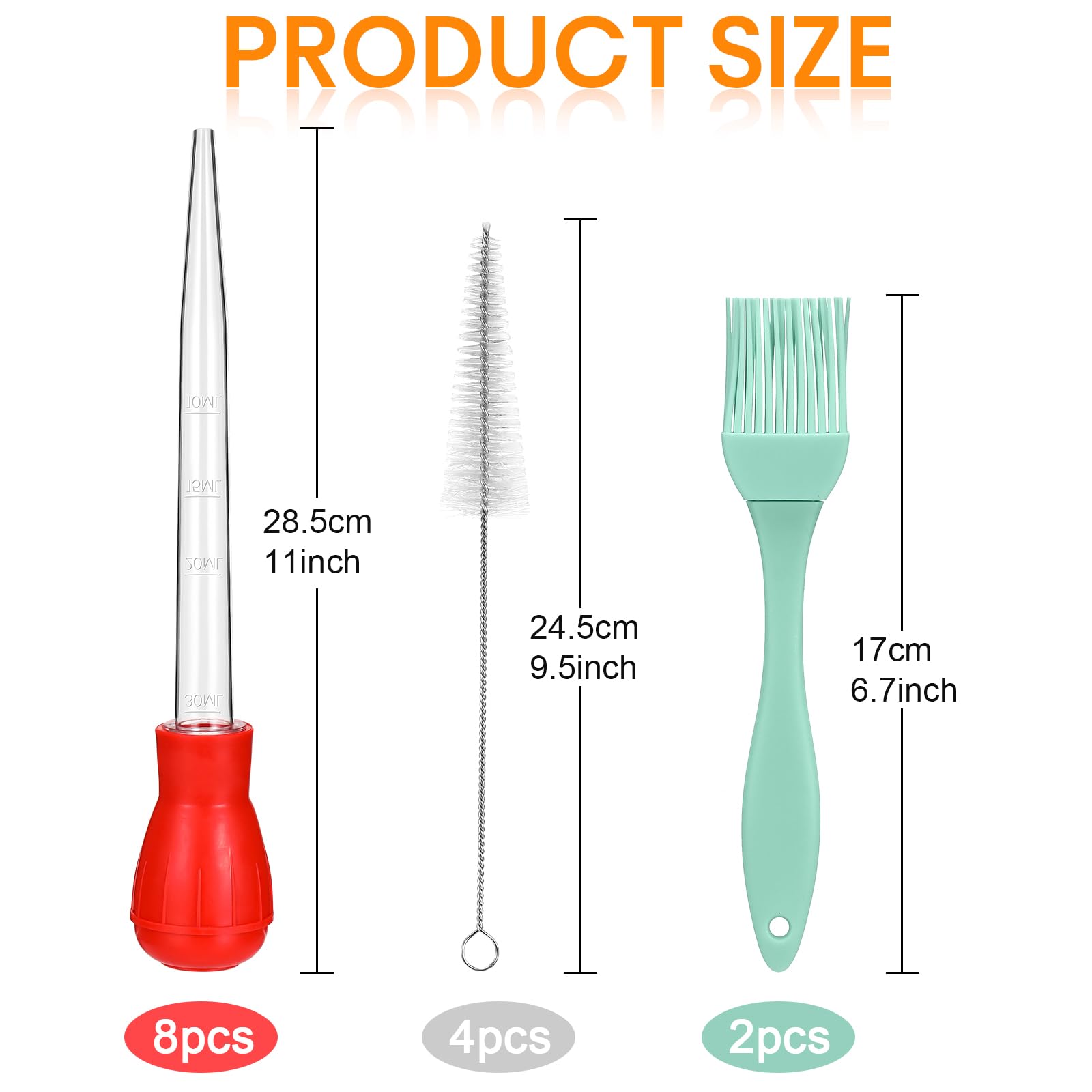 Boao turkey baster red 11 inch ideal for roasting poultry with flavorful juiciness