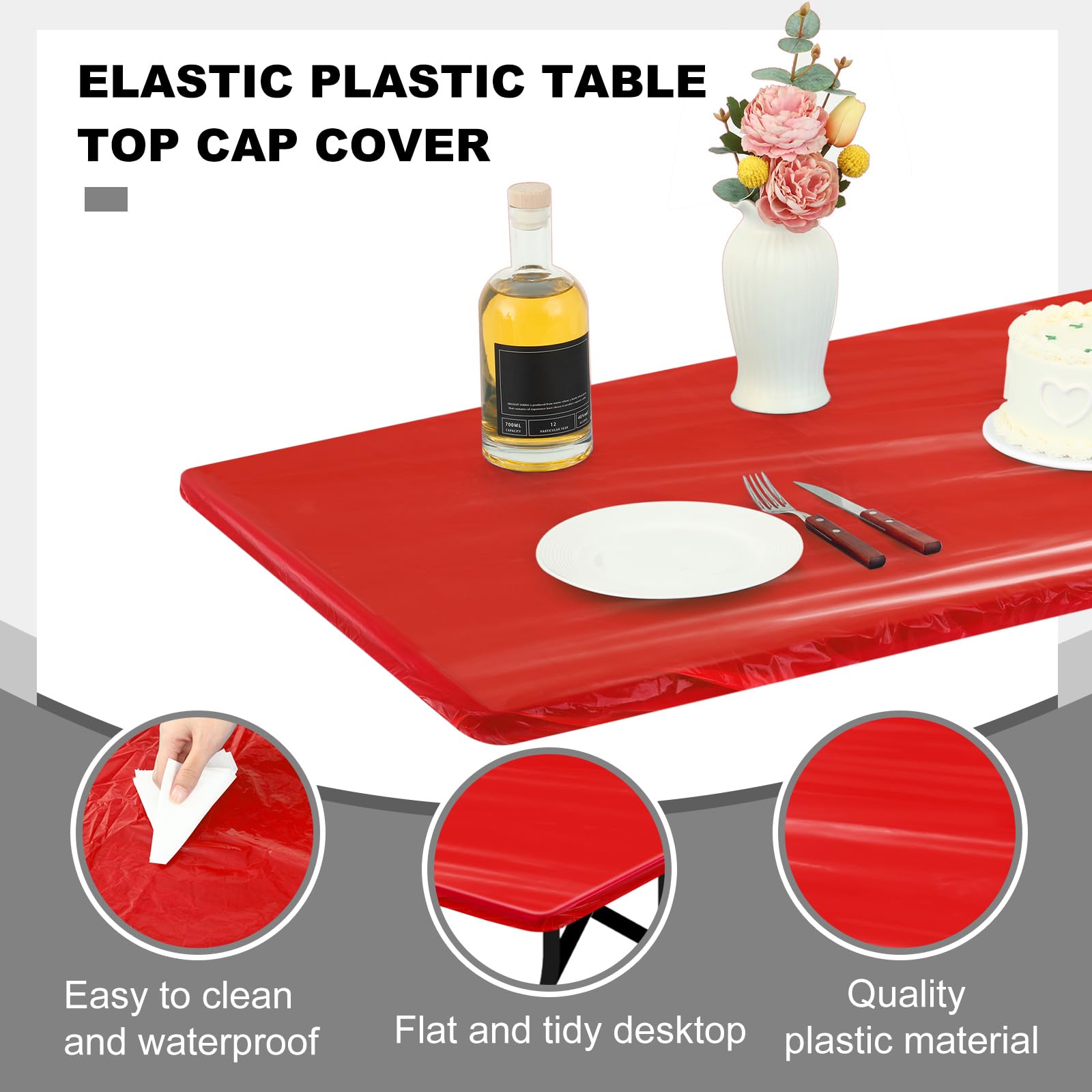 Boao waterproof plastic tablecover protects surfaces at indoor gatherings.