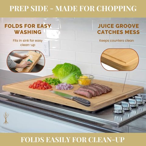 Boardwell XL prep deck provides ample counter space for large meals.