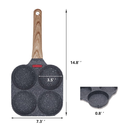 Bobikuke 7.3-inch pan with 3.5-inch wells for evenly sized portions