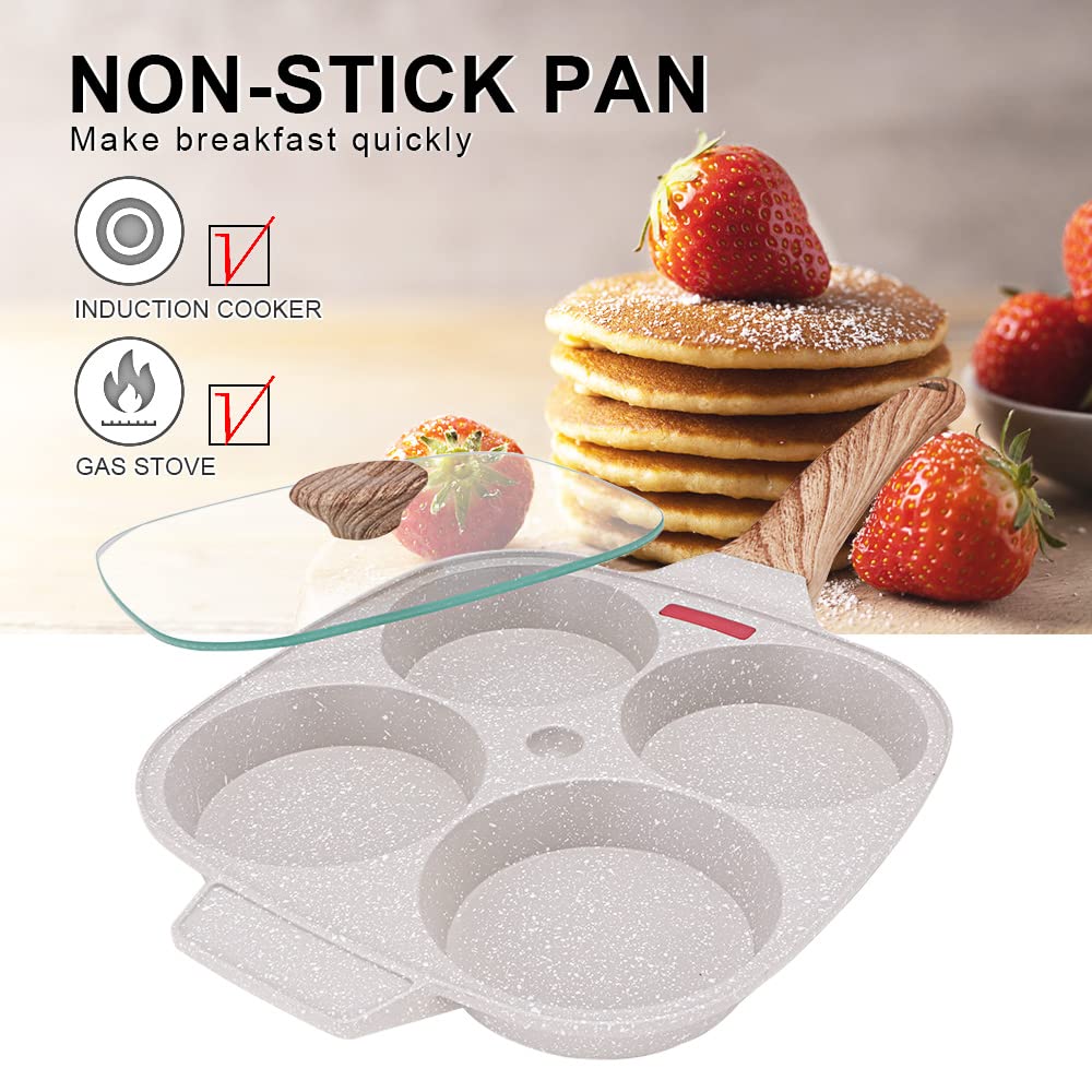 Bobikuke nonstick egg pan close-up highlighting easy-release coating