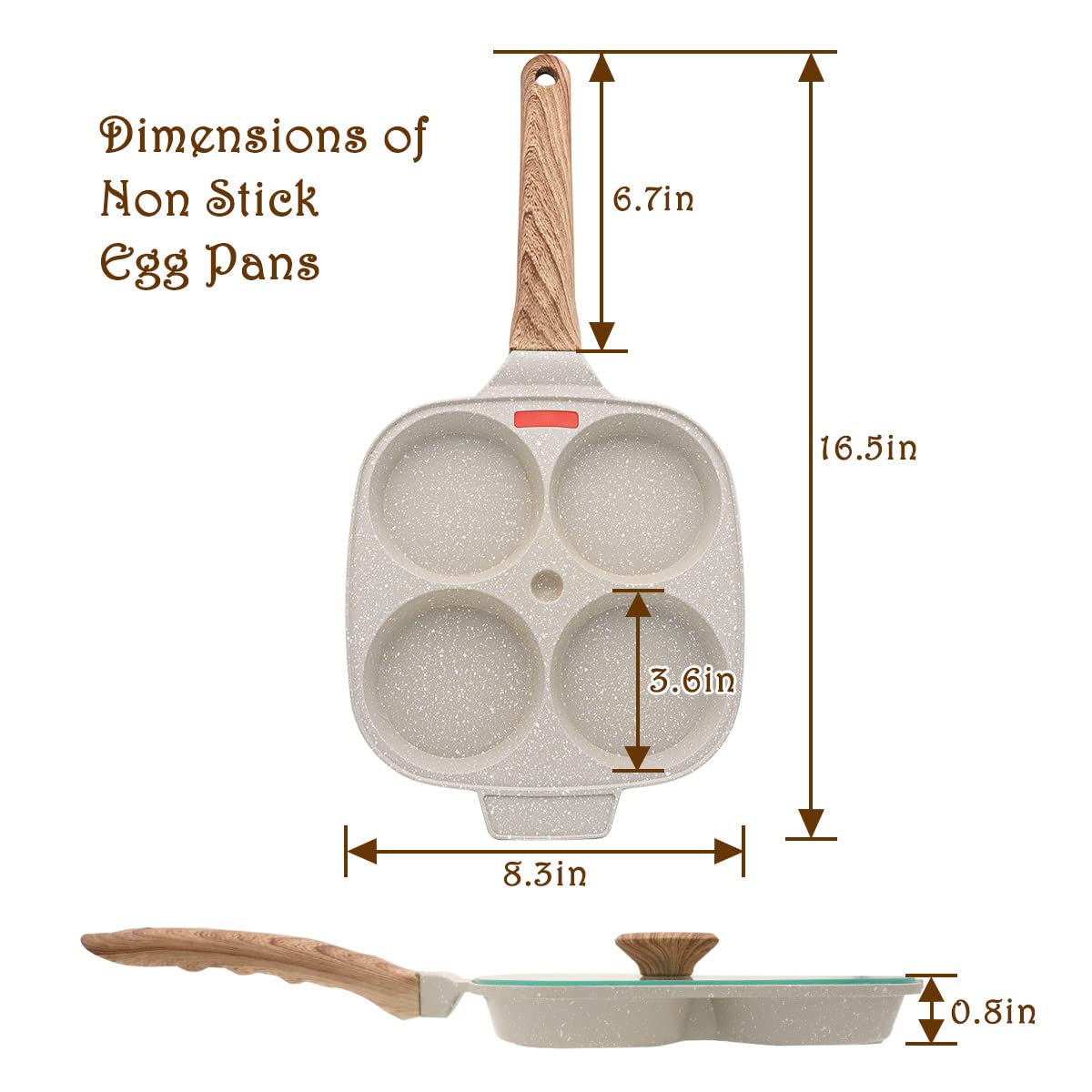 Bobikuke pan with silicone strip cues cooking stages