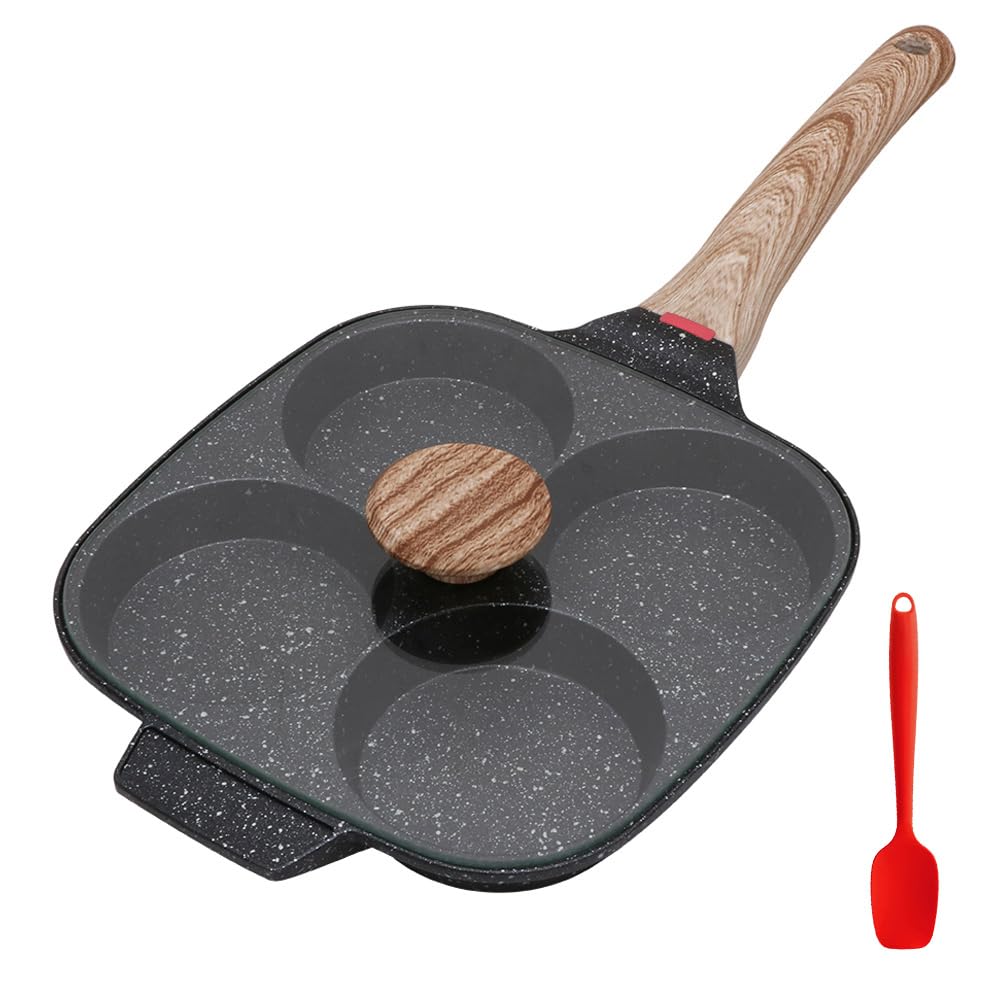 Bobikuke fried egg pan with four holes for quick, versatile breakfasts.
