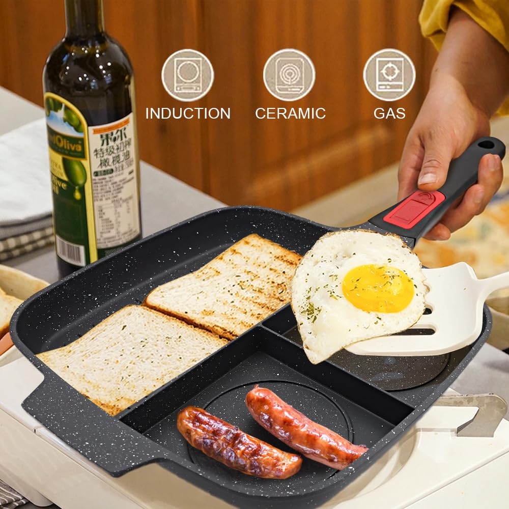Bobikuke square skillet with lid keeps flavors contained and ready to serve