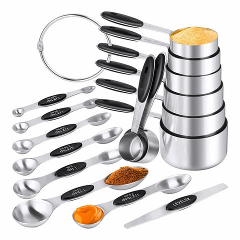 Bobipro measuring cups set with nesting design for compact kitchen storage and precise dry ingredient measures
