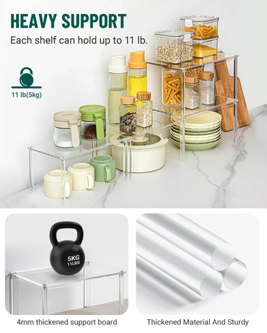 Bobomoment clear design highlights items while maintaining a tidy look