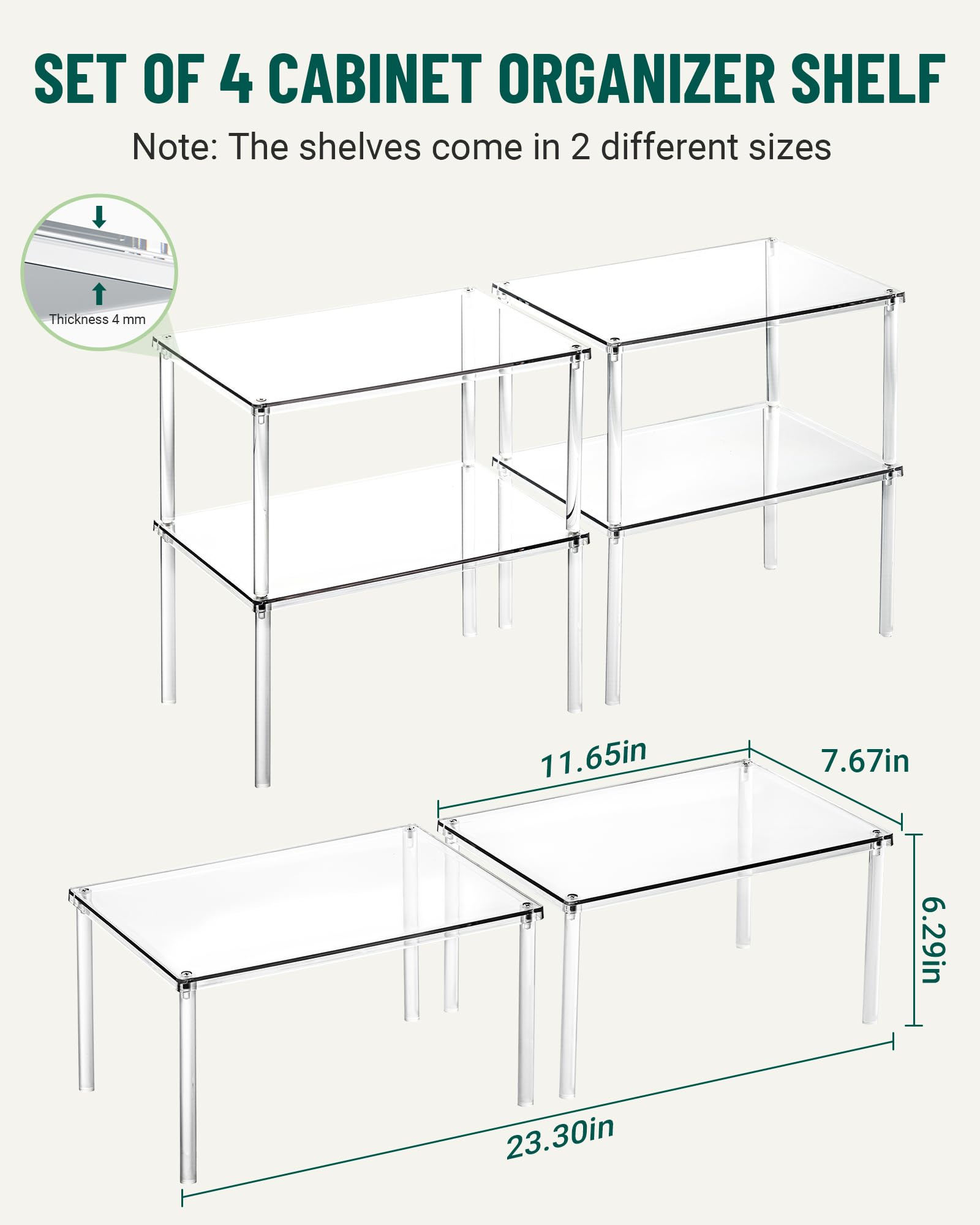 Bobomoment cabinet organizer on countertop holding cups and bowls neatly