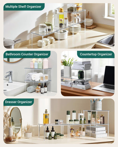 Bobomoment four-shelf stackable layout keeps spices organized and accessible