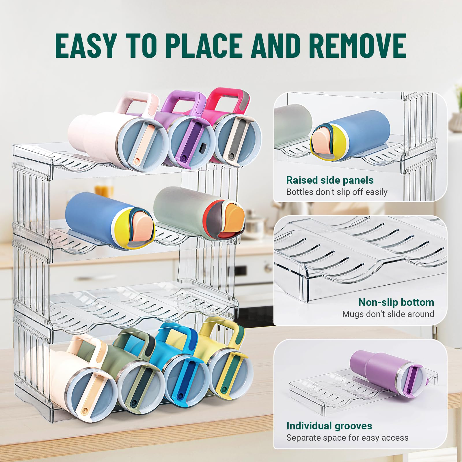 Bobomoment clear PET design blends with any kitchen decor.
