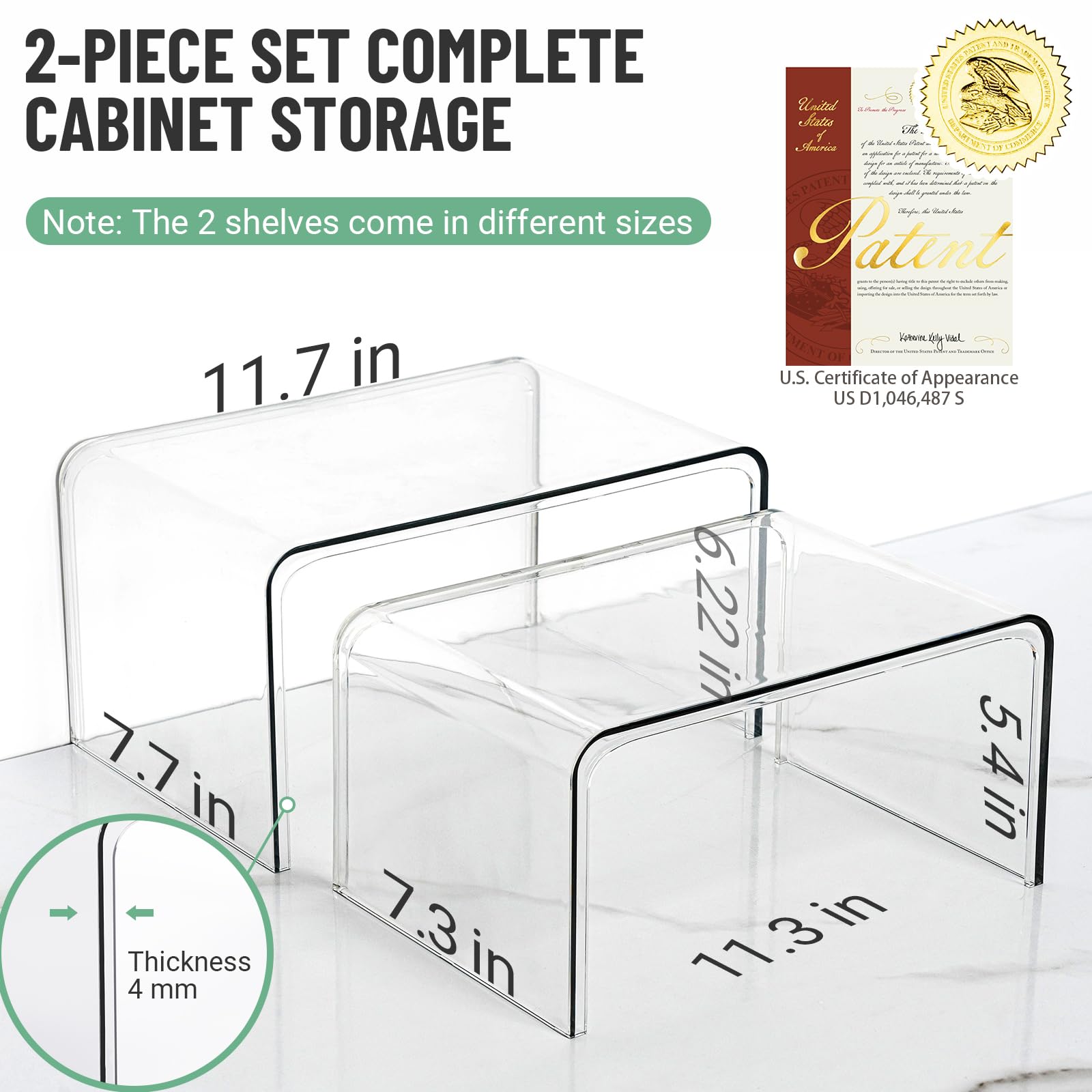 Bobomoment two-piece set neatly arranges kitchen items for easy access.
