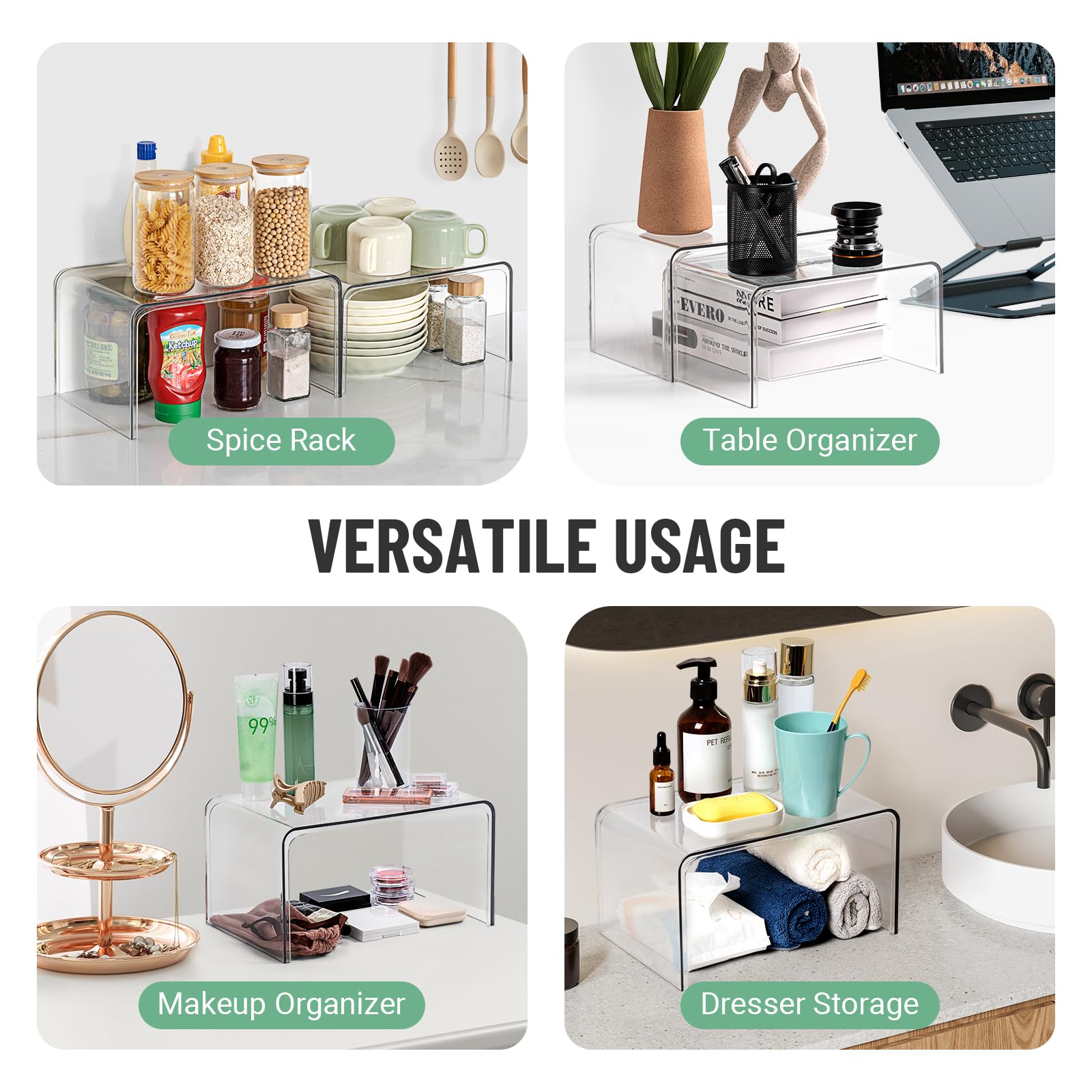 Bobomoment versatile storage for kitchen, desk, and bathroom needs.