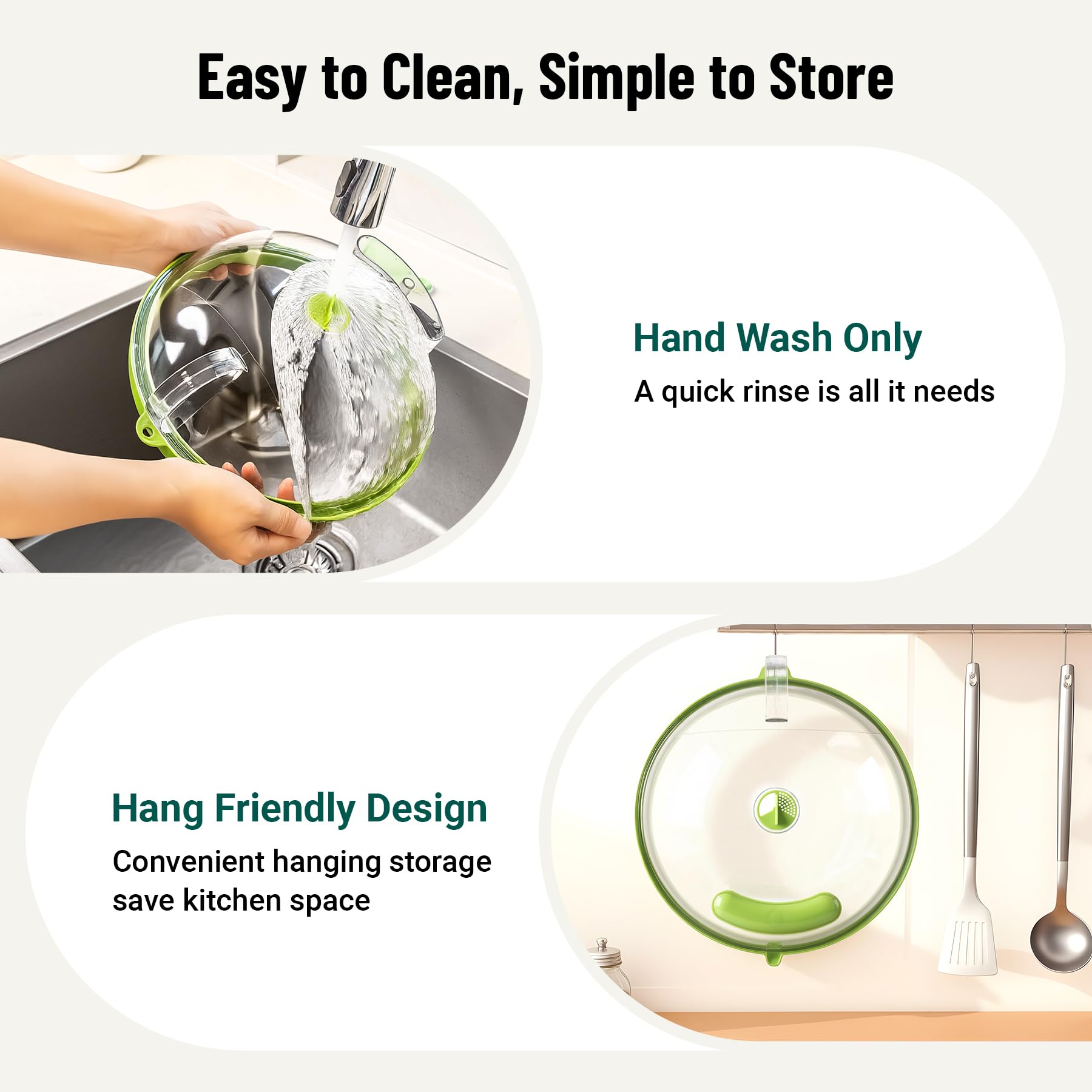 Bobomoment built-in hanging hole for space-saving kitchen storage.