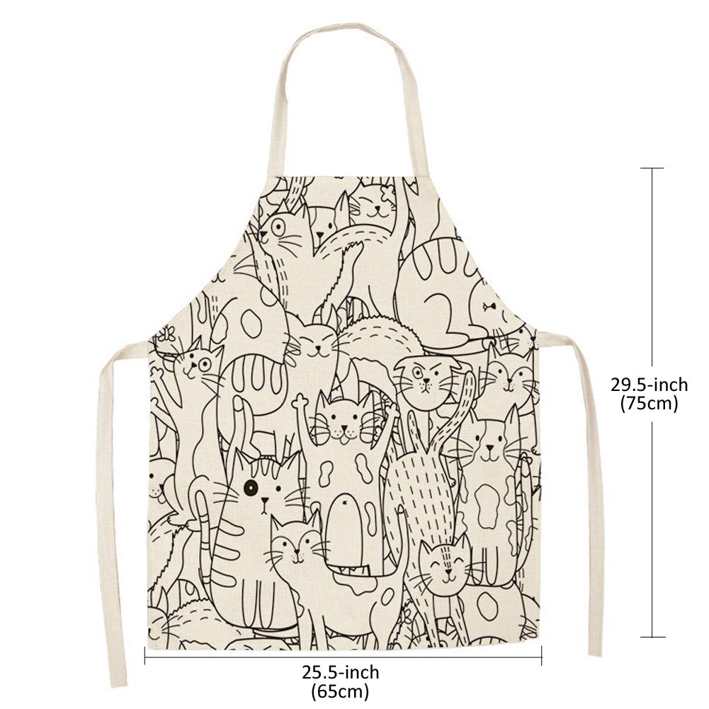 BOCTTCBO linen apron - soft texture for comfortable wear while cooking.