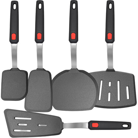 BodiCal mixed spatula set with 600°F heat resistance for safe nonstick cooking.