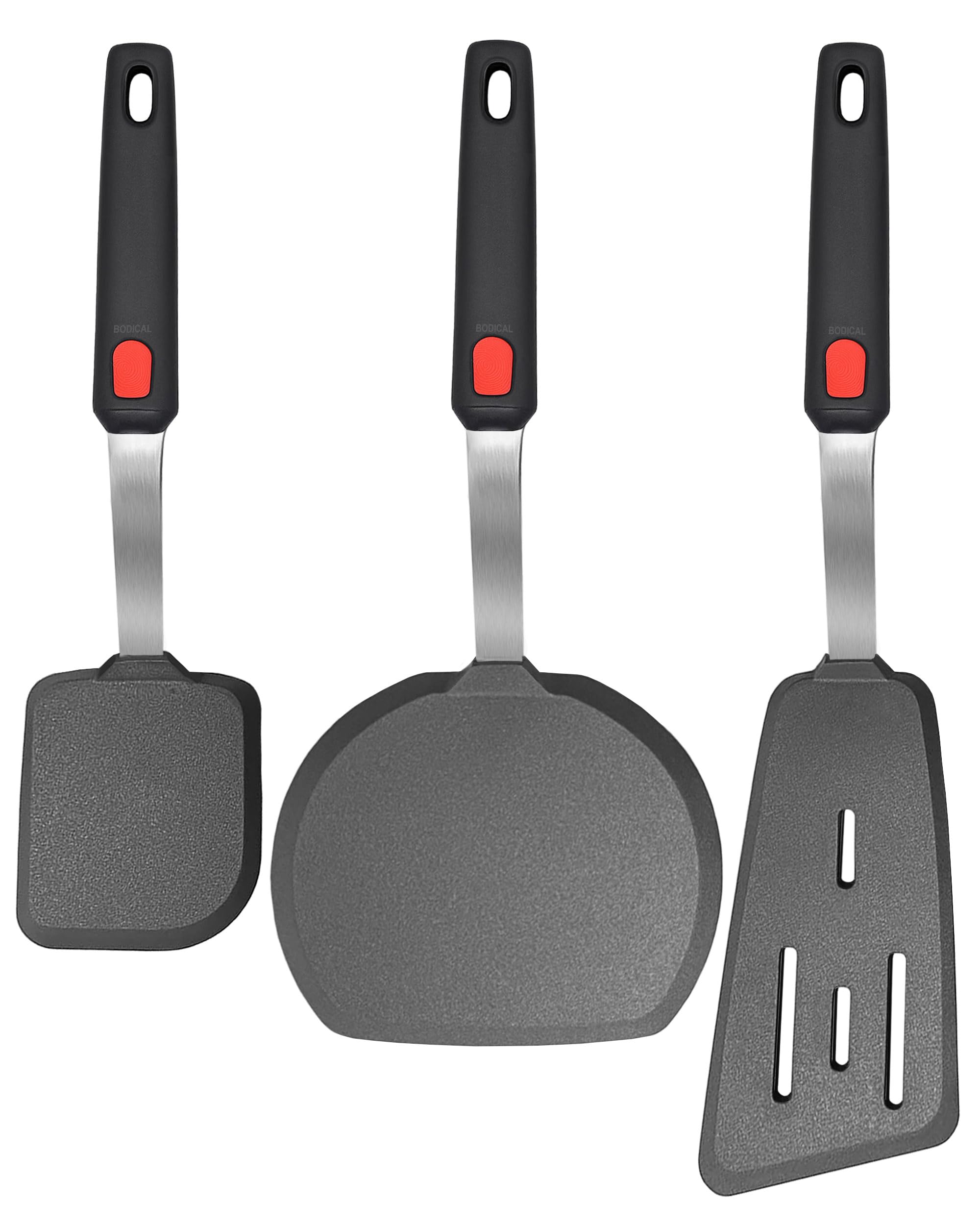 BodiCal spatula set with large head for flipping burgers and pancakes