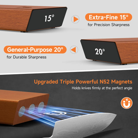 Bogoni sharpener at 20-degree angle guides for everyday kitchen blades.